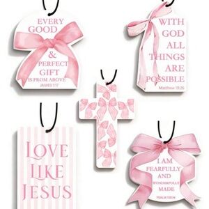 Inspirational Pink and White Hanging air fresheners !